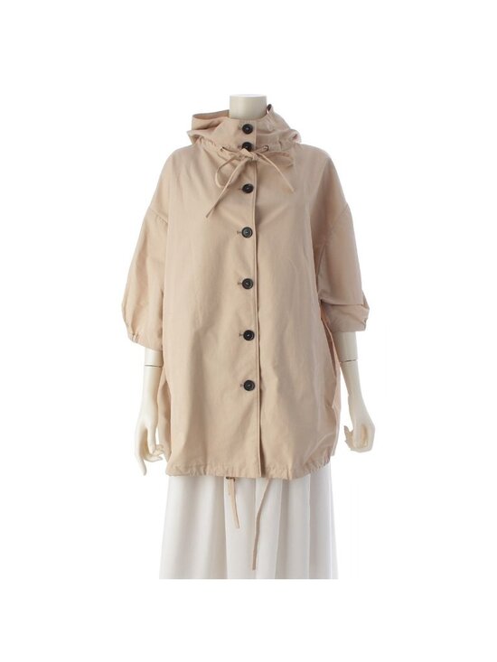 Prada Jackets & Blazers - Prada Cotton Polyester Hooded Jacket Beige 36